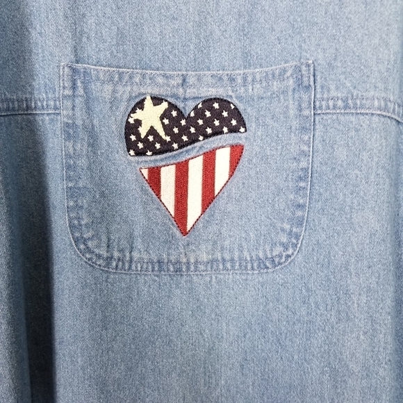 CHRISTOPHER & BANKS DENIM DRESS - Picture 6 of 8